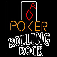 Rolling Rock Poker Squver Ace Beer Sign Neon Sign