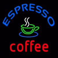 Round Espresso Coffee Neon Sign