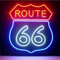 Route 66 Pub Store Display Garage Neon Sign