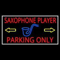 Sa ophone Player Parking Only White Border Neon Sign