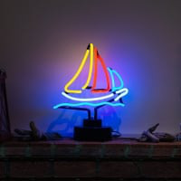 Sailling Boat Desktop Neon Sign