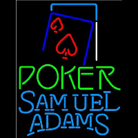 Samuel Adams Green Poker Red Heart Beer Sign Neon Sign