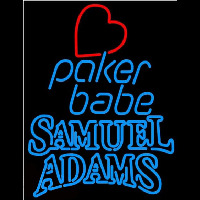 Samuel Adams Poker Girl Heart Babe Beer Sign Neon Sign