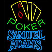 Samuel Adams Poker Yellow Beer Sign Neon Sign