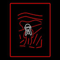 Scary Man Logo Neon Sign