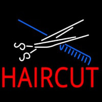 Scissor And Comb Haircut Neon Sign
