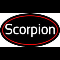 Scorpion Red Oval Neon Sign