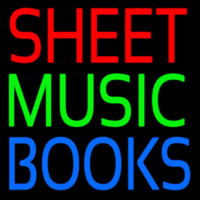 Sheet Music Books 1 Neon Sign