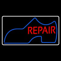 Shoe Logo Repair With Border Neon Sign