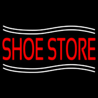 Shoe Store With Line Neon Sign