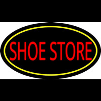 Shoe Store With Oval Neon Sign