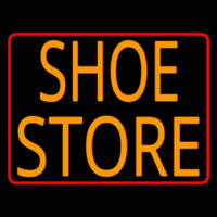 Shoe Store With Red Border Neon Sign