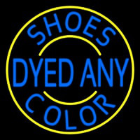 Shoes Dyed And Color With Yellow Border Neon Sign