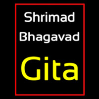 Shrimad Bhagavad Gita With Border Neon Sign