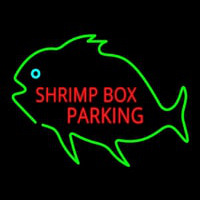 Shrimp Bo  Parking With Green Fish Neon Sign