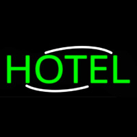 Simple Green Hotel Neon Sign