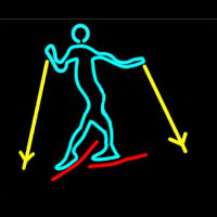 Skier Neon Sign