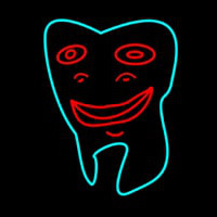 Smiley Teeth Logo Neon Sign