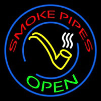 Smoke Pipes Open Circle Neon Sign