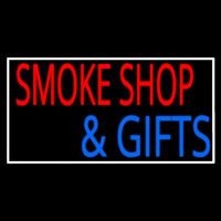Smoke Shop And Gifts With Border Neon Sign