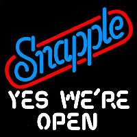 Snapple Yes We are Open Neon Sign