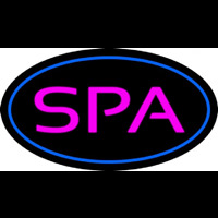 Spa Oval Blue Neon Sign