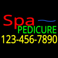 Spa Pedicure With Phone Number Neon Sign