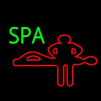 Spa With Red Logo Neon Sign