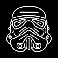 Star Wars Storm Trooper Helmet Neon Sign