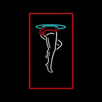 Strip Girl Leg Logo Neon Sign