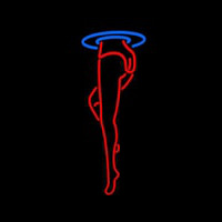 Strip Girl Leg Logo Neon Sign