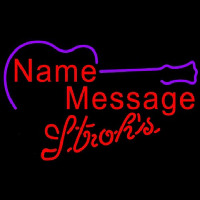 Strohs Acoustic Guitar Beer Sign Neon Sign