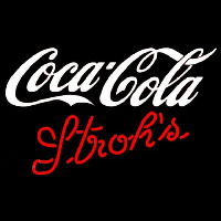 Strohs Coca Cola White Beer Sign Neon Sign