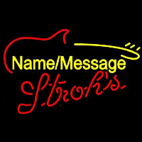 Strohs Electric Guitar Beer Sign Neon Sign