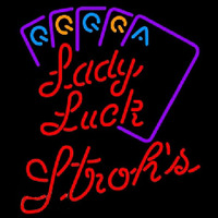 Strohs Lady Luck Series Beer Sign Neon Sign