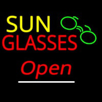 Sun Glasses Open White Line Neon Sign