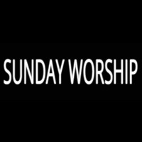 Sunday Worship Neon Sign