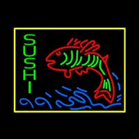 Sushi With Fish Logo Neon Sign