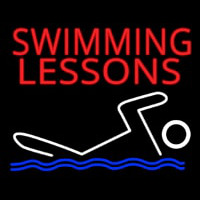 Swimming Lessons Neon Sign