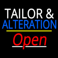 Tailor And Alteration Open Yellow Line Neon Sign