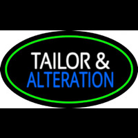 Tailor And Alteration Oval Green Neon Sign