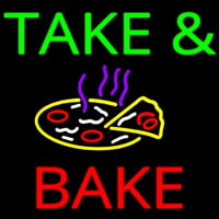 Take And Bake Pizza Logo Neon Sign