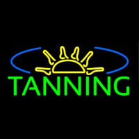 Tanning With Sun Rays Neon Sign