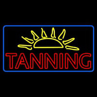 Tanning With Sun Rays Neon Sign