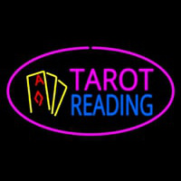 Tarot Reading Pink Oval Neon Sign