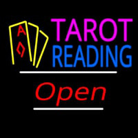 Tarot Reading Yellow Line Open Neon Sign