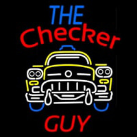 The Checker Guy Neon Sign