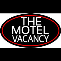 The Motel Vacancy With Red Border Neon Sign