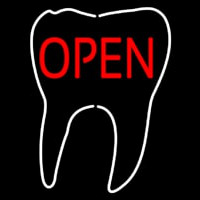 Tooth Logo Open Neon Sign