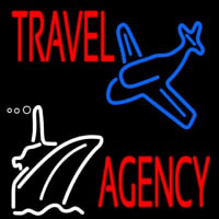 Travel Agency With Logo Neon Sign